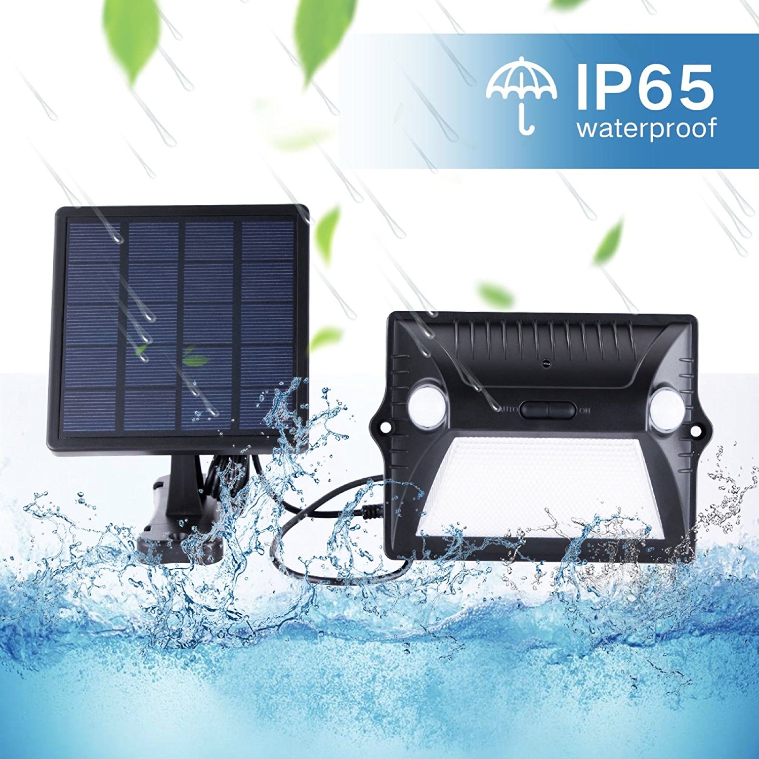Solar Lights Outdoor Motion Sensor Waterproof Wireless Color Changing Security Porch Lights Dual Motion 180 Sensor Angle