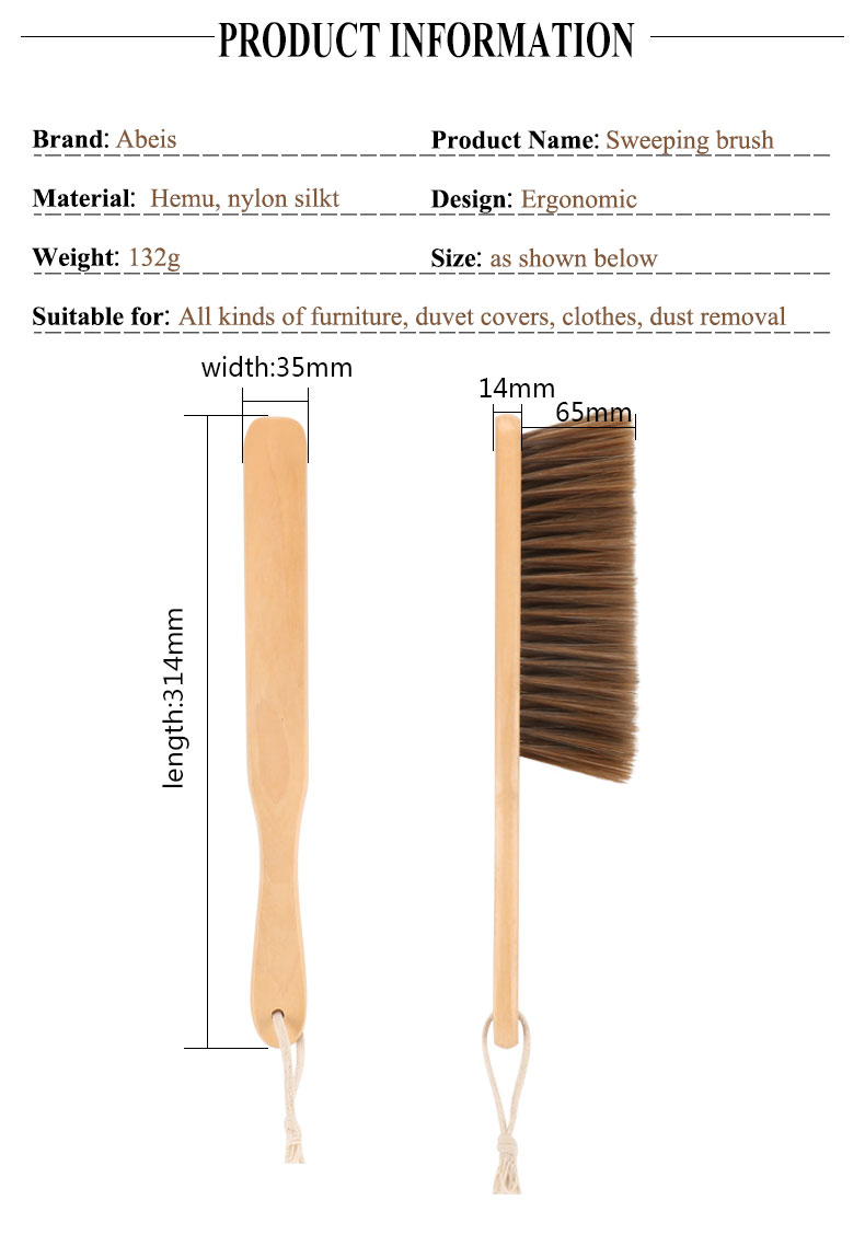 Customized Packaging Natural Wooden Handle Cleaning Brush Straight Shank For Household