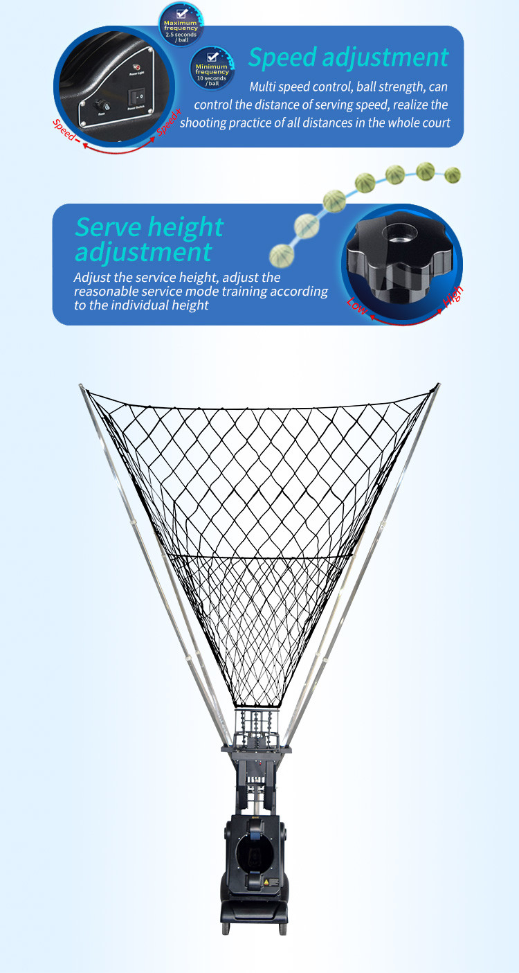 240V AC Black Color Basketball Shooting Machine Adjustable Speed Adult Use