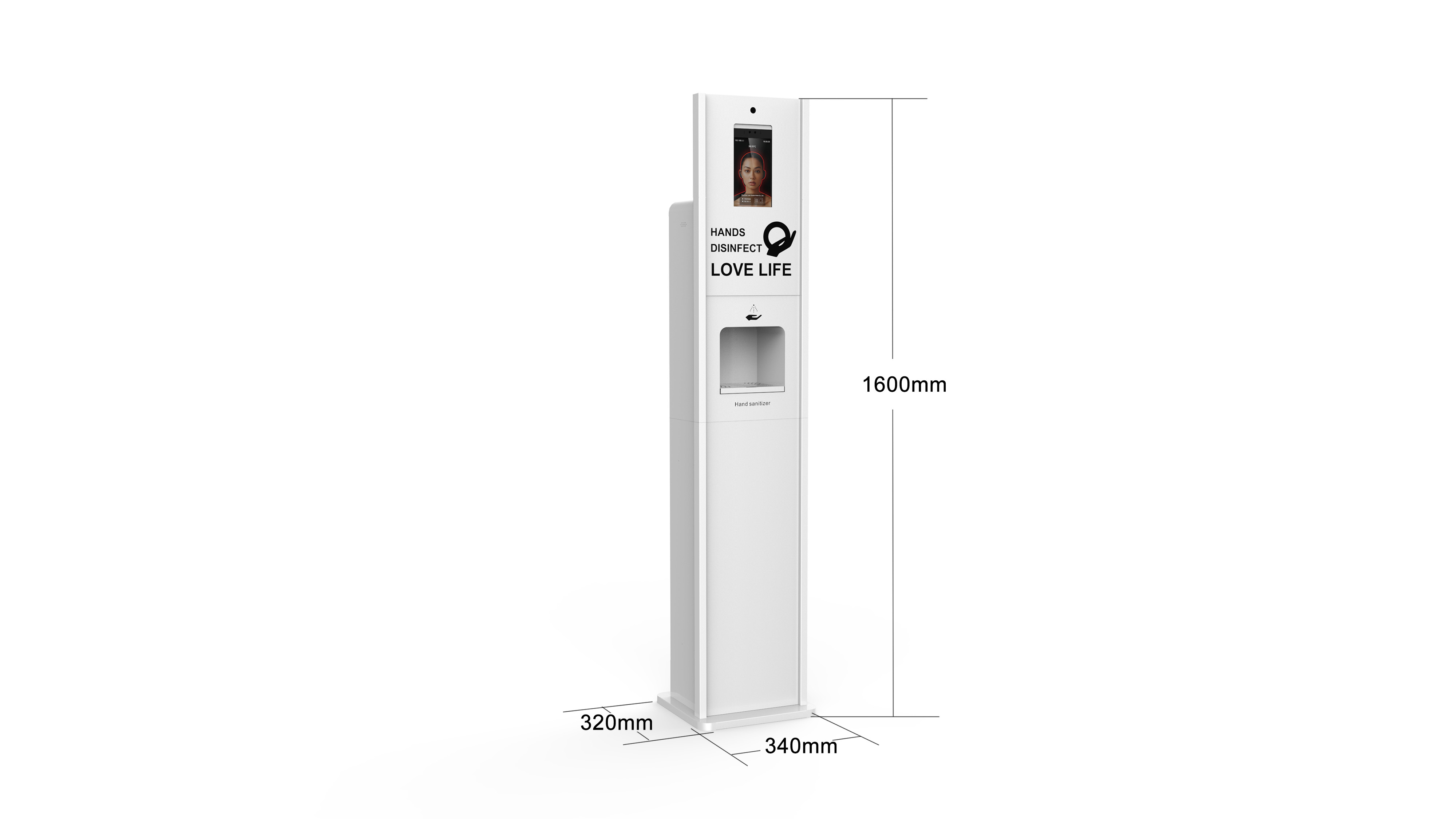Intelligent Body Temperature Measurement Kiosks With Facial Recognition All In One Tablet