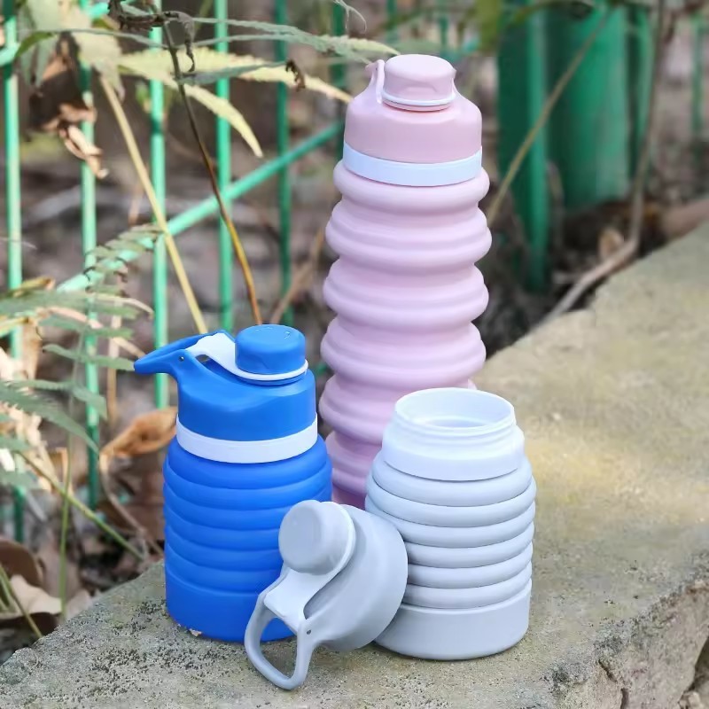 Eco Friendly Collapsible Sport Silicone Portable Foldable Water Bottle Non Toxic