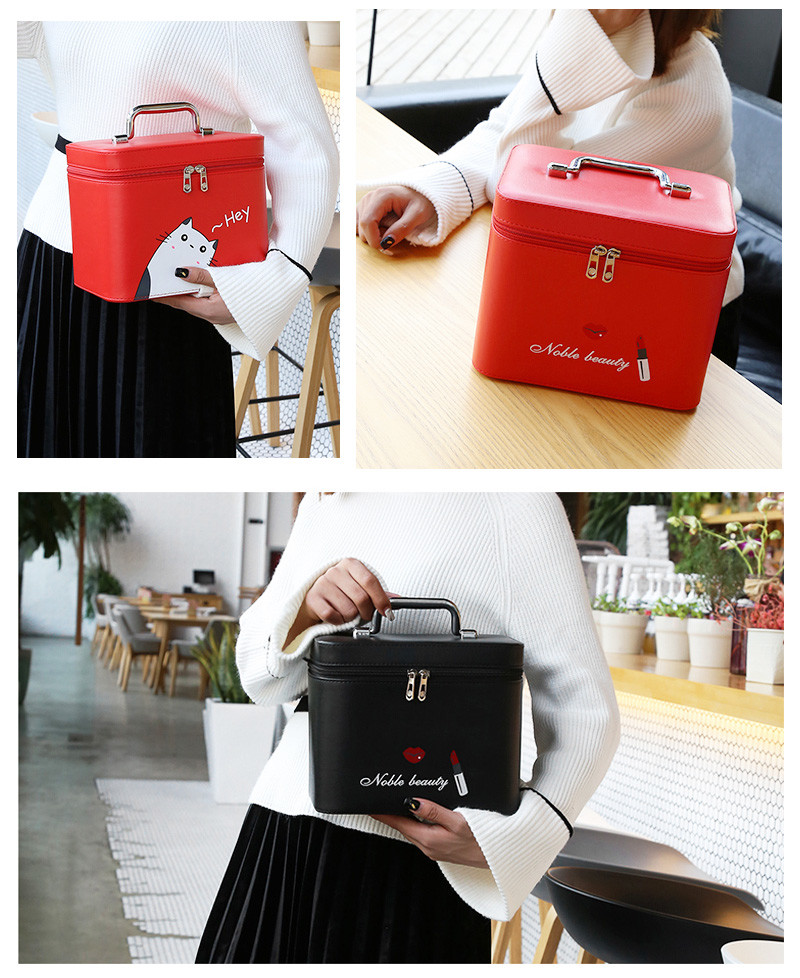Large Capacity Multifunctional Women PU Make Up Bag