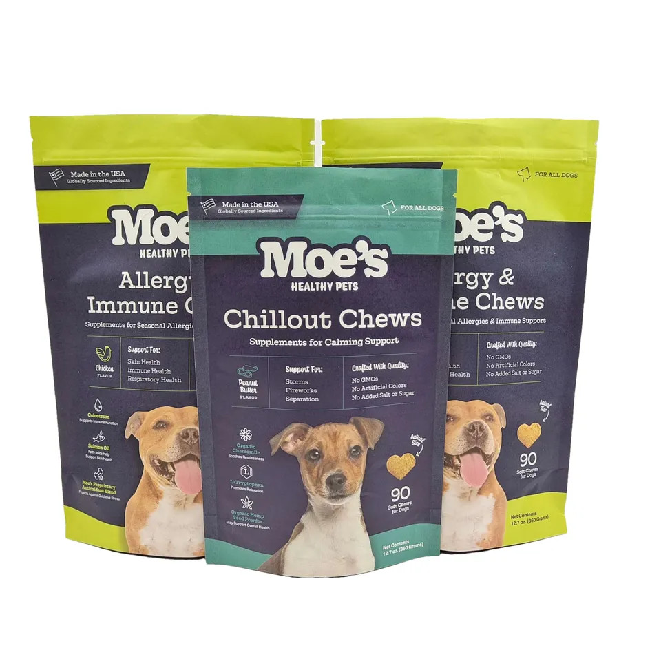 Food Pouch for Pet Food with Zipper Stand Up Zipper Food Packing Pouches