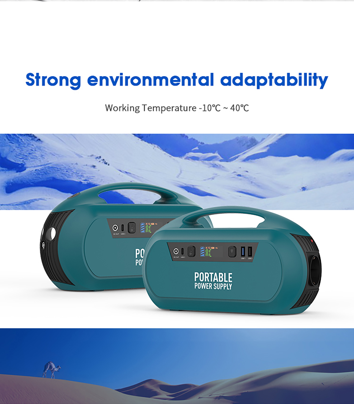 Emergency 222wh Portable Power Station 110V / 220V Outdoor Backup Battery
