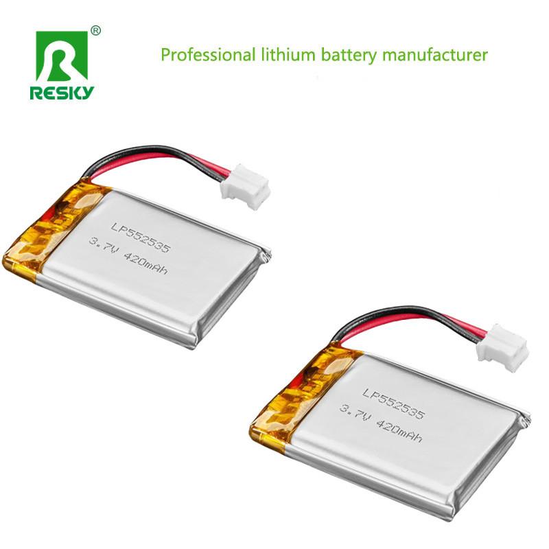 552535 3.7v 7.4v 420mAh 430mAh Lithium Ion Battery Cell Continuous Discharging Current 0.5c Max Discharging Current 1c