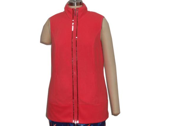 Trendy Beading Ladies Sleeveless Cardigan Waistcoats , Womens Sleeveless Vest