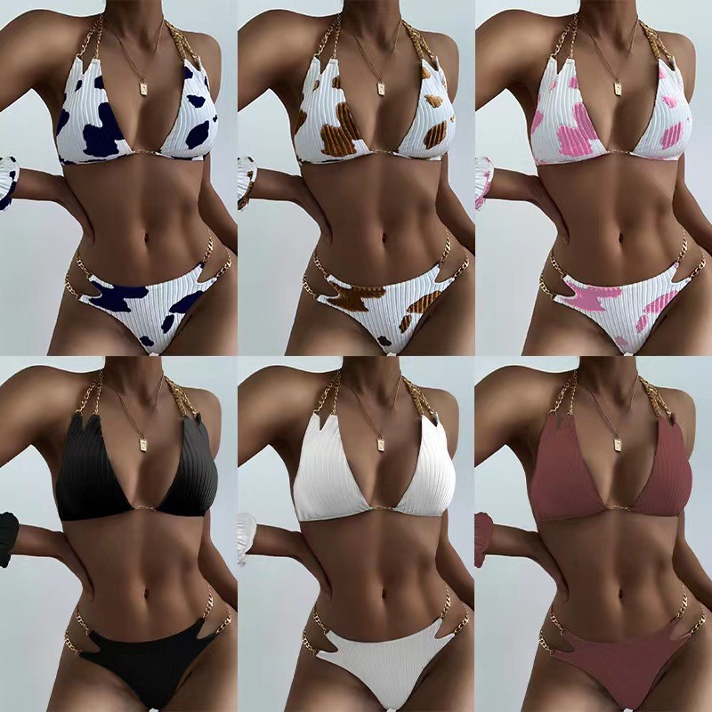 nylon Fabric Hard Cup Ladies Swimming Suits Bikini Split High Waist Slim Sexy Swimsuit ,milk style bikini polyamide fabr