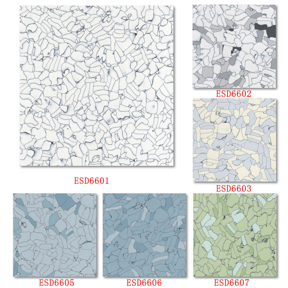 Commercial ESD Rubber Mat Operation Room Antistatic Vinyl PVC Floor Tiles Roll