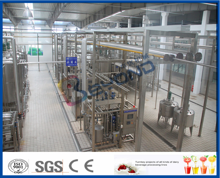 UHT Sterilizer Dairy Processing Plant , Yogurt Processing Machine With CIP System