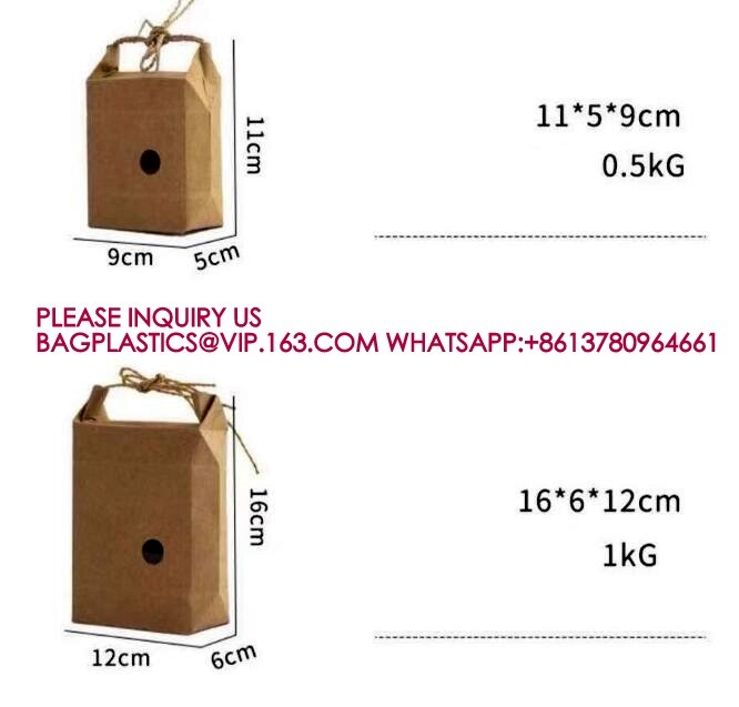 Custom Printing Eco Friendly Square Bottom Food Grade Packaging Bio Rice Kraft Paper Bag
