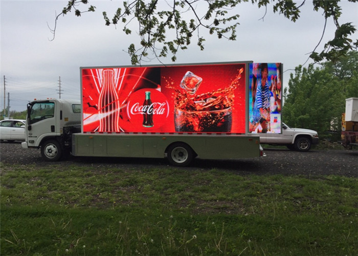 Mobile Advertising Trailer LED Display , Electronic Billboard LED Display P4mm