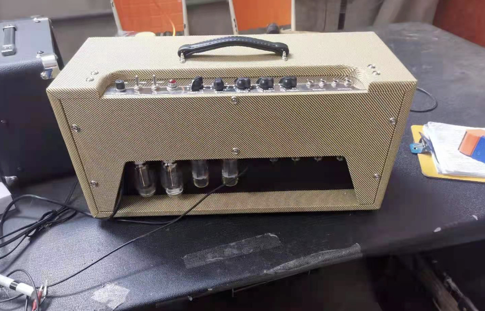 Custom Grand 57 Twin Hand-Wired Tweed Guitar Amplifier Head