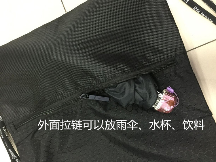 Pink / Black Color Waterproof Drawstring Wash Bag Letter Patterned Printing