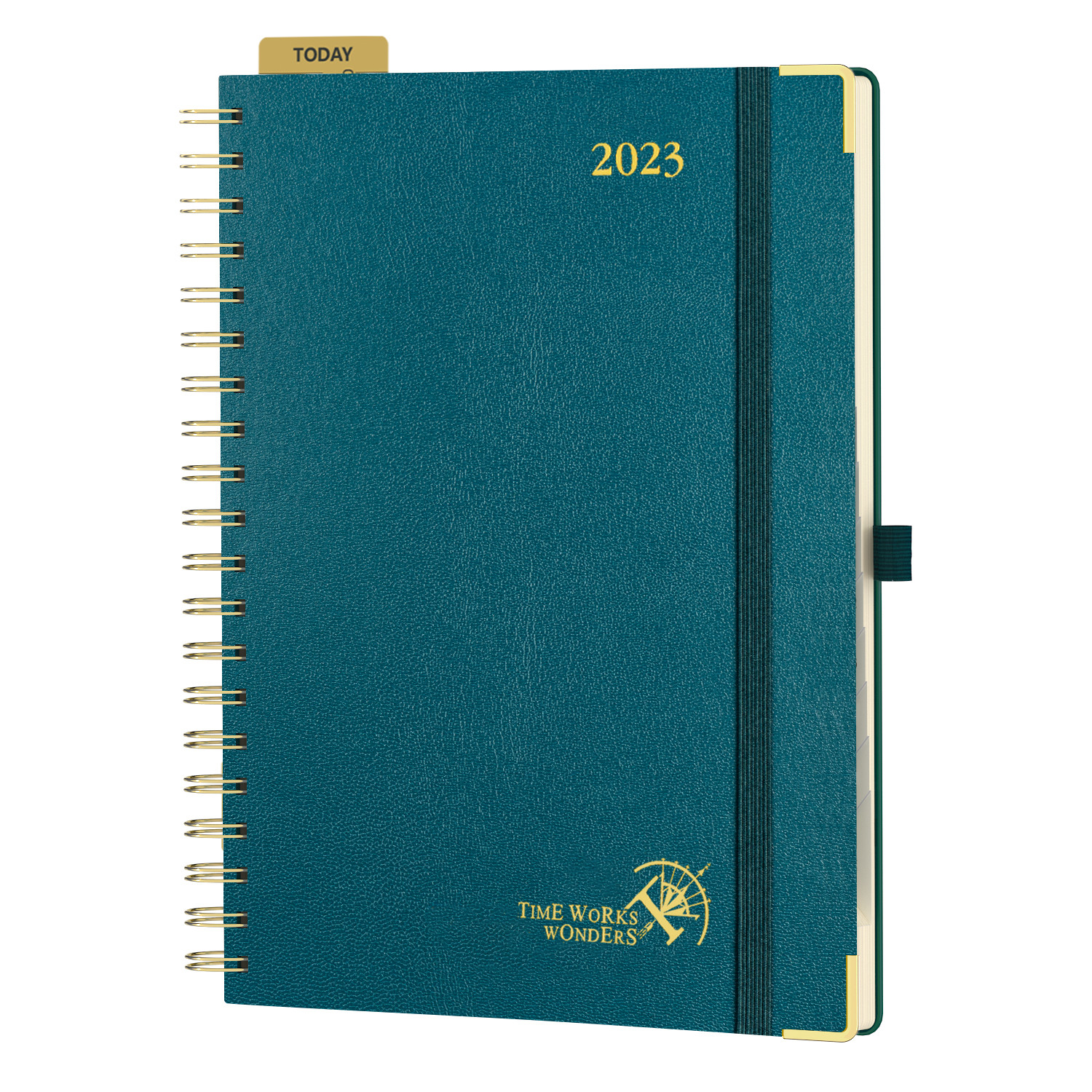 Hardcover Spiral 2023 Weekly Planner 6.5"x8.5" Daily Weekly Schedule Light Green