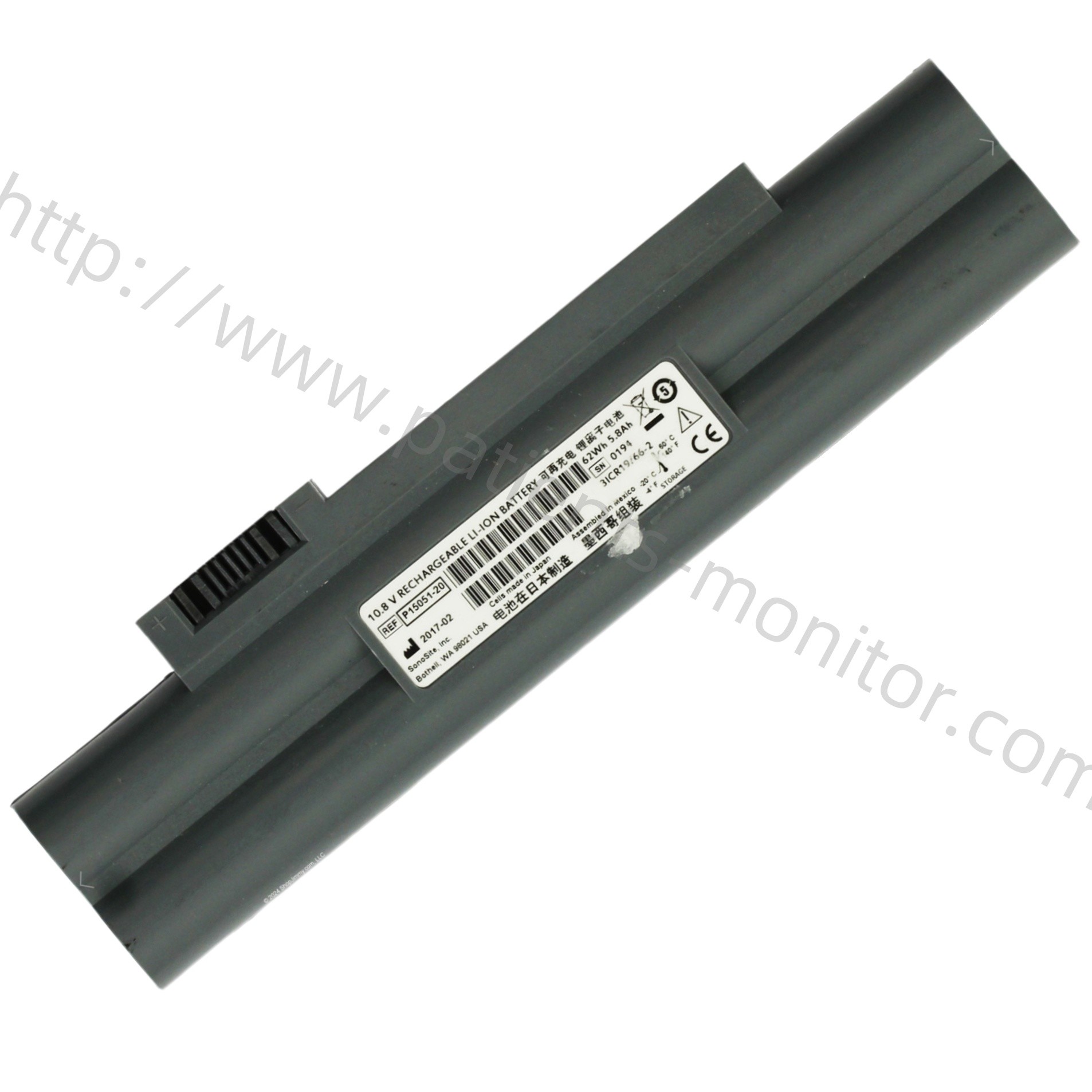 Sonosite Inc Edge Ultrasound Machine Battery P15051-20 Rechargeable Li-ion Batteries 10.8V 62Wh 5.8Ah