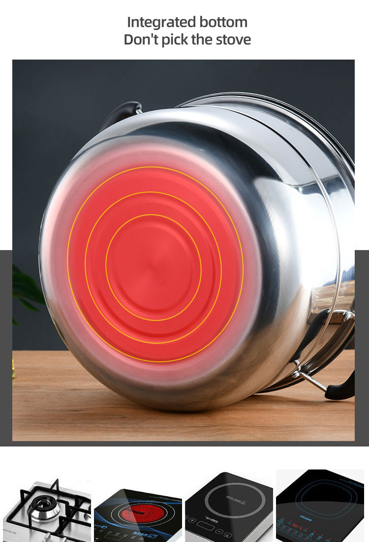 Steamer Pot Oem Hot Selling Large Stainless Steel 2/3 Layer Restaurants Kitchenware Soup Pot Food Steamer Pot With Steamer