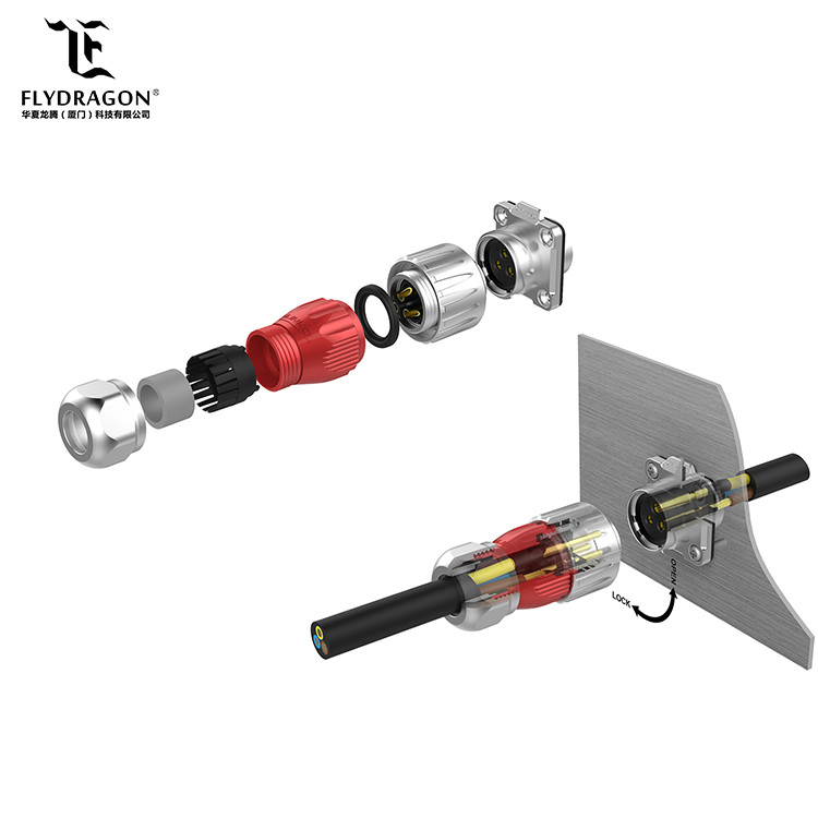 Certificated IP65/IP67 2Pin Metal Bayonet Underwater Circular Connector