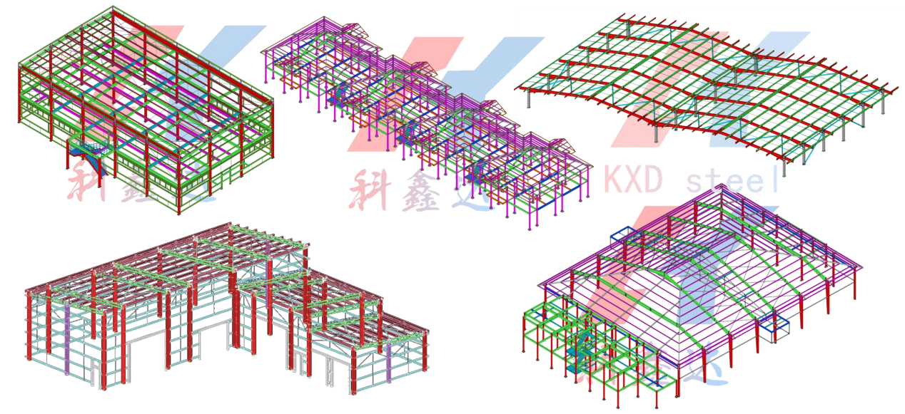 GB Standard Q355b Steel Prefabricated Structural Metal Hangar Warehouse Workshop