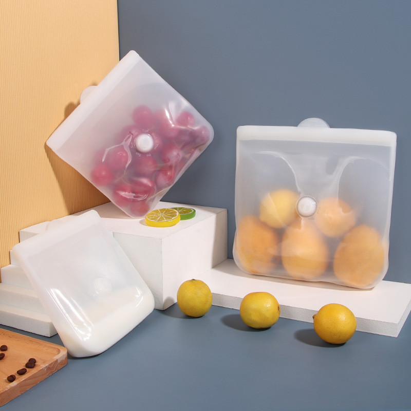 Reusable Food Storage Bags BPA Free Silicone Sandwich Bags Reusable Gallon Freezer Bags For Dishwasher Microwave Oven