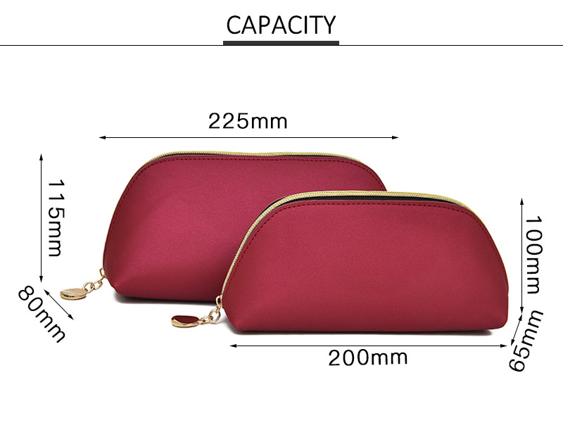 Small Pure Color Makeup Pouch Travel Bags For Toiletries Waterproof