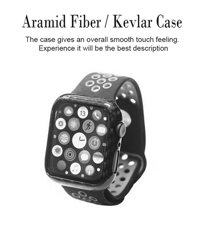 Antifingerprint Glossy Carbon Fiber Apple Watch Case