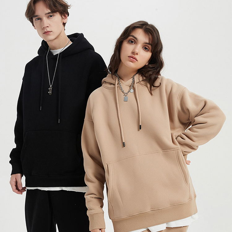 Drawstring Blank Plain Heavy Duty 330g Bluza Premium Cotton Polyester Men Hoodies Active Sweatshirt