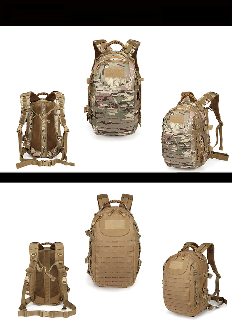 Multicolor Waterproof Backpack With Molle System For Unisex Outdoor Training And Hiking