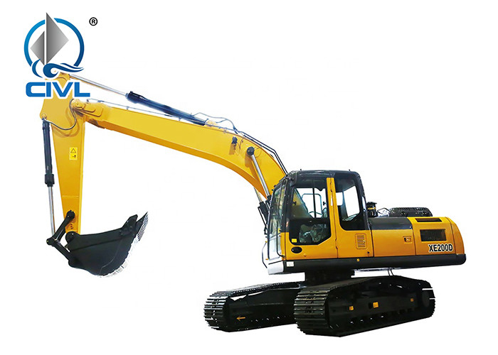 Strong 20t Digger XCMG XE200C Mining Excavator New Crawler Excavator Yellow Colour