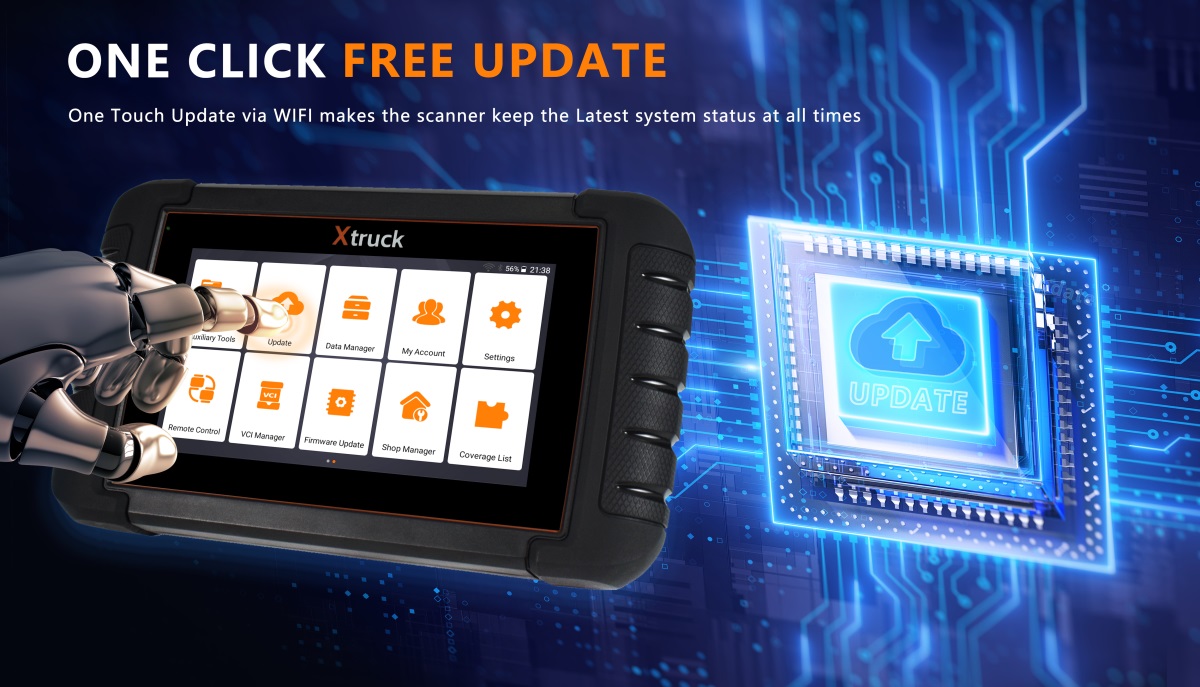 X-truck HD19 With Tablet Diesel Truck Heavy Duty Scan Tool Engine Pickups Programmer Diagnostic Tool