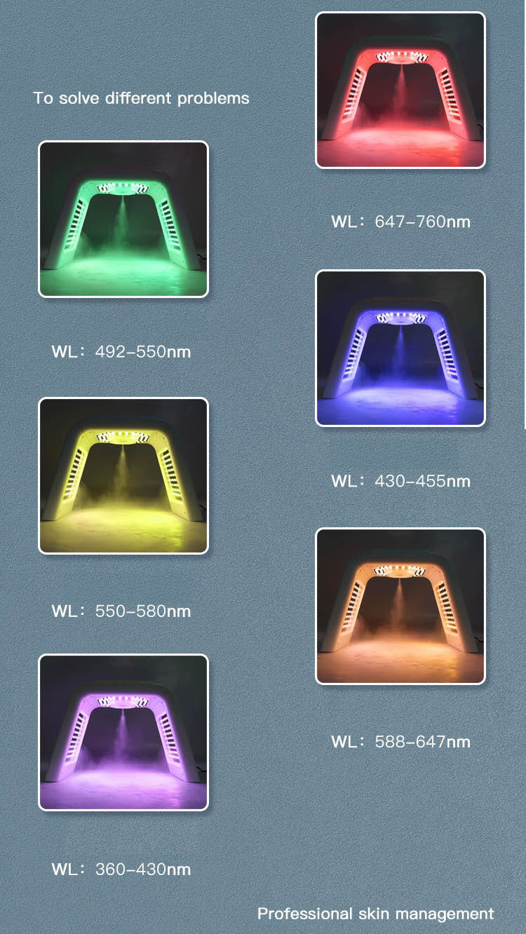 Facial Red Light PDT LED Light Therapy Machine 24W 6 Colour For Acne