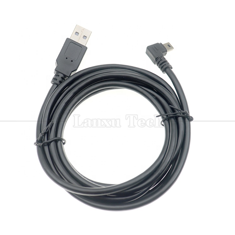 Customized 1m 2m 3m 90 Degree Up Down Left Right Angle Data Charging USB A Male to Mini 5pin USB Extension Cable for Camera