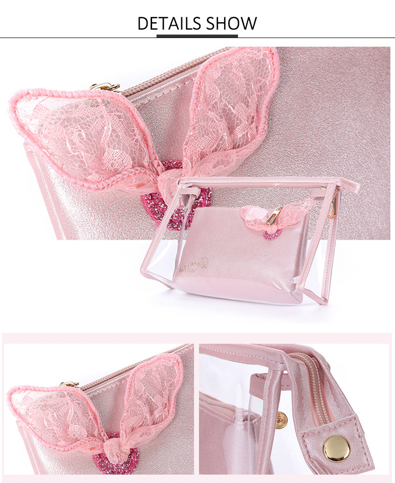 Eco Friendly Waterproof PVC Transparent Makeup Washing Bags for Travel