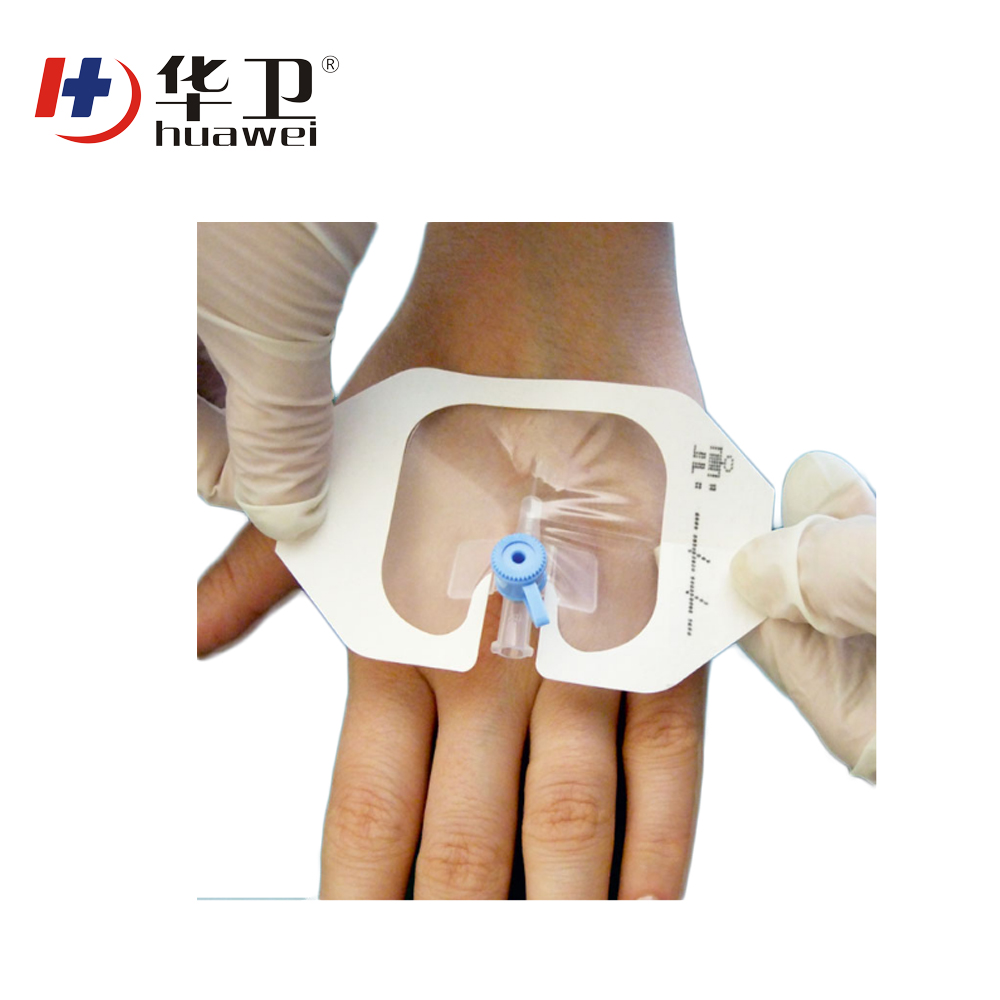 Medical I.V. catheter nonwoven dressing for fixing cannula