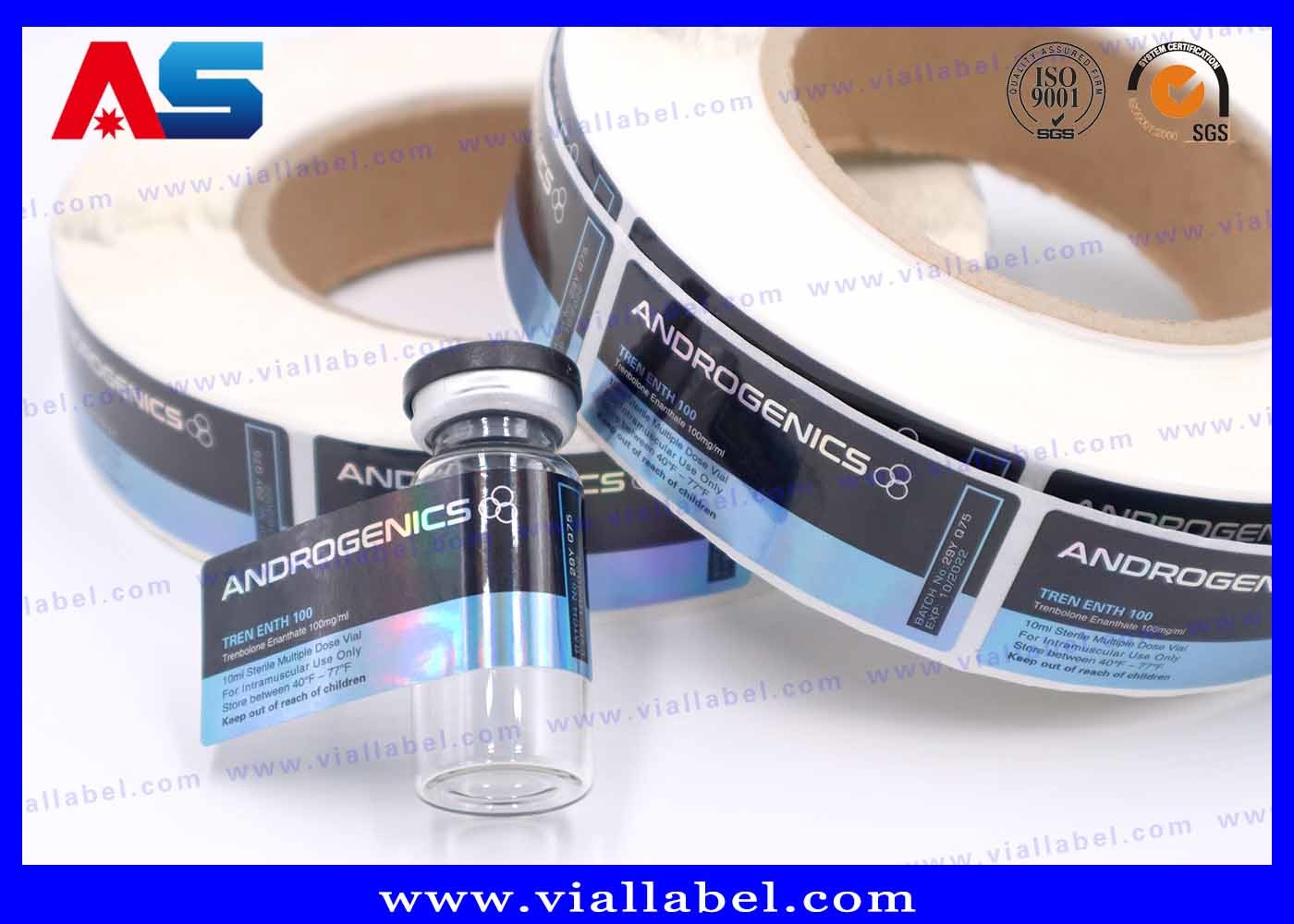 Adhesive Sticker Peptide Bottle Labels Custom Vial Labels Pharmaceutical Printing