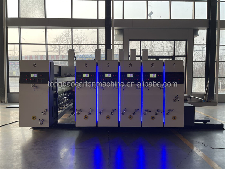 4 Color Flexo Die Cutting And Printing Machine For Cardboard Box Packaging