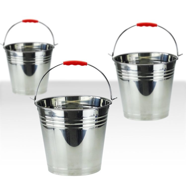 Home Stainless Steel Water Bucket With Lid 13L / 16L /20L Capacity Eco - Friendly