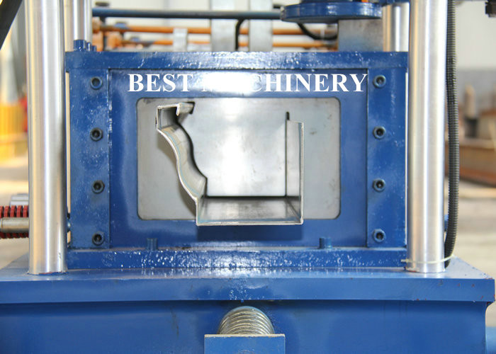 Hydraulic Aluminum Steel Rain Gutter Roll Forming Machine , Rain Pipe Forming Machine
