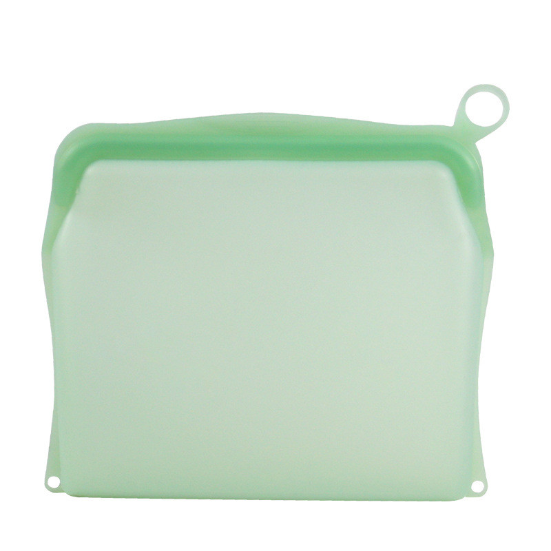 Reusable 100% Silicone Food Storage Bags Sandwich Snack Bags New Generation Stand Up Zip Container For Soup And Leftover