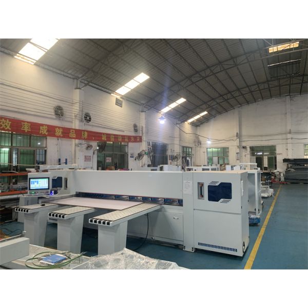 Front view of CNC Beam Saw showing full machine structure