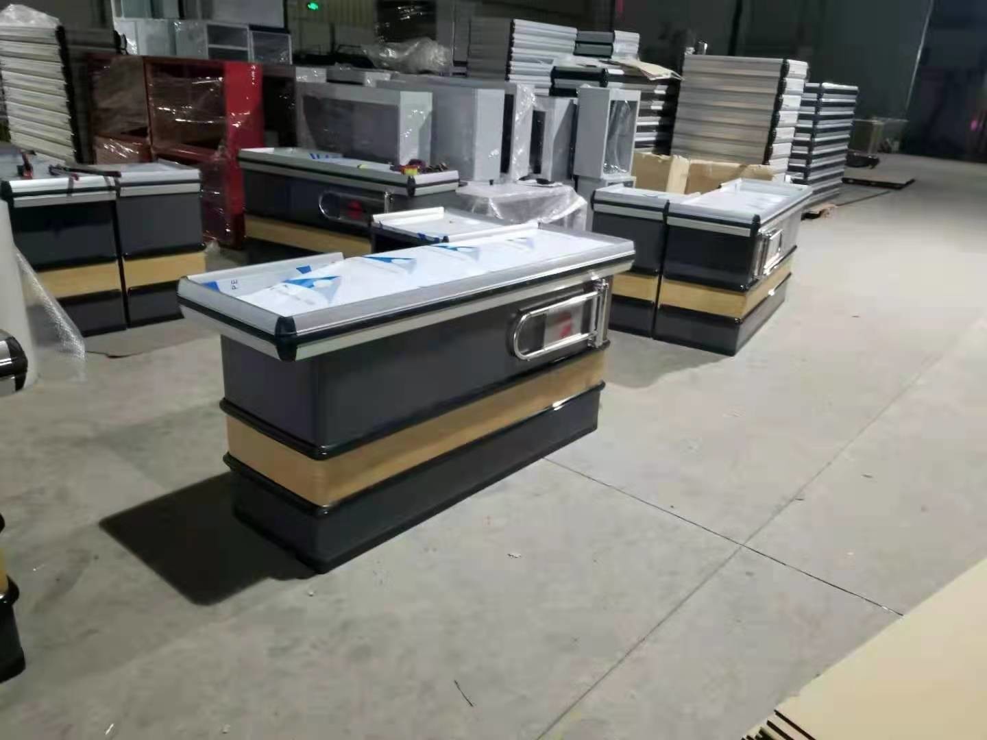 Stainless Steel Supermarket Checkout Counter TGL For Convenience Store OEM