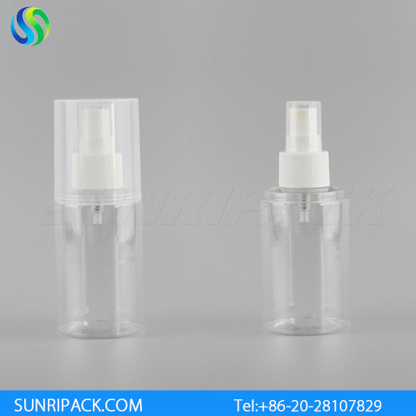 100ml spray plastic bottles, 100ml clear PET bottles w/sprayer