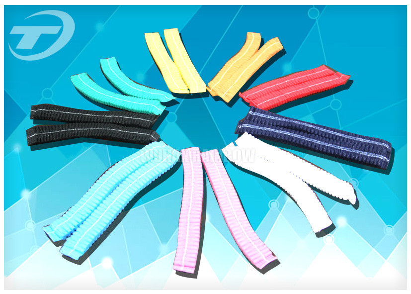 Disposable non-woven clip cap 20 " , single elastic , made from SPP fabric