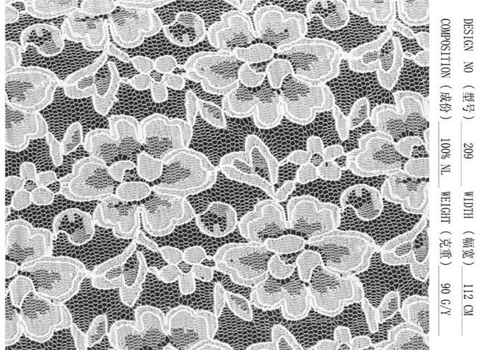 Embroidery Bridal Lingerie Lace Shiny Spandex Washable Decoration