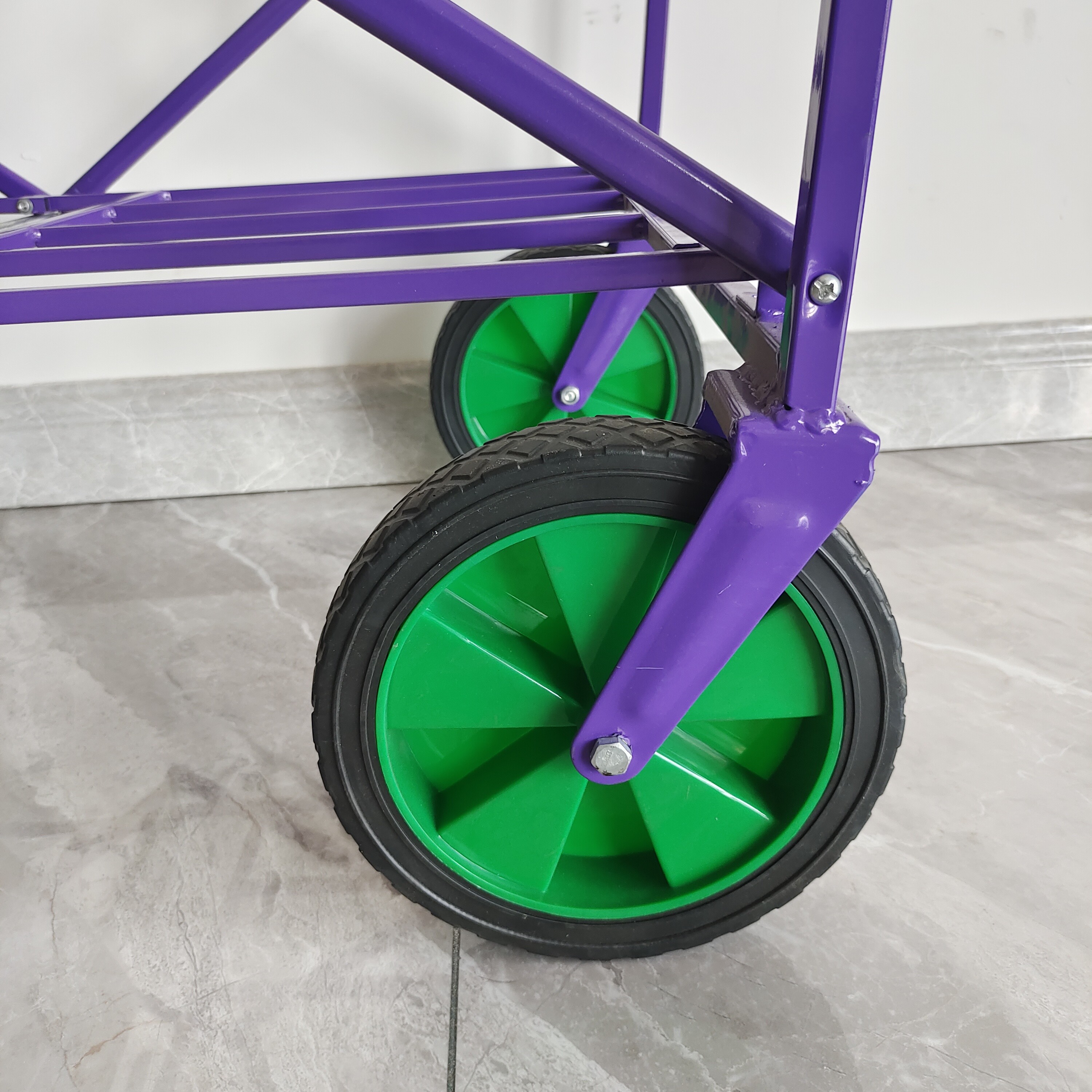 Folding Wagon Stroller Retractable Handle Practical Camping Cart Custom Wheel