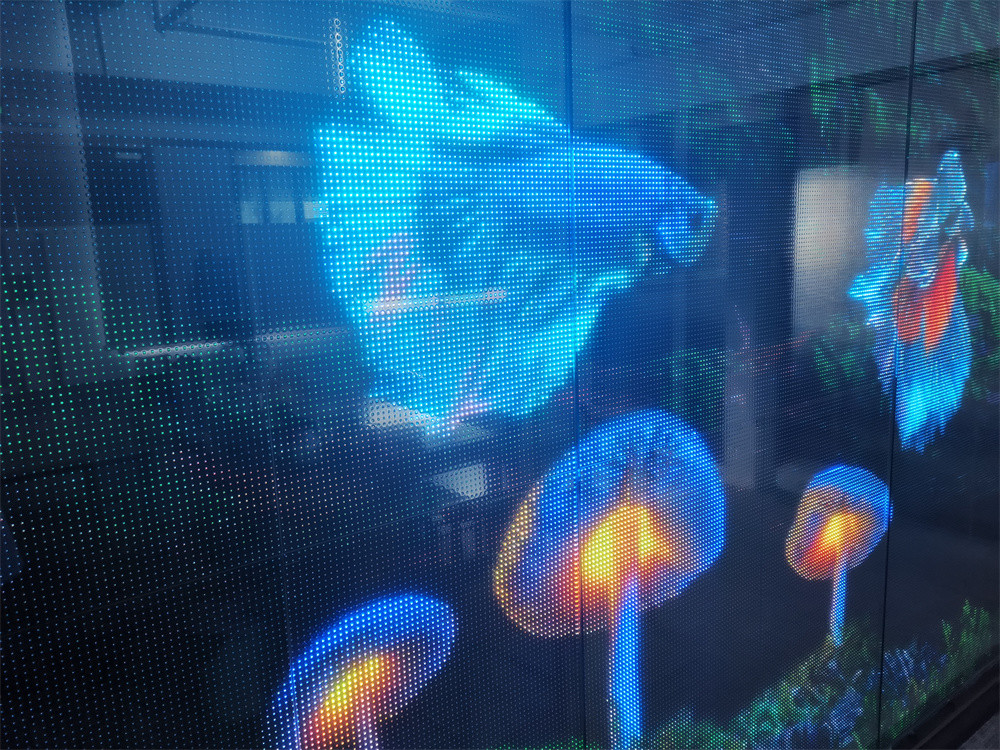 P16 DC5V RGB Color LED Transparent Film Screen For Indoor Installation