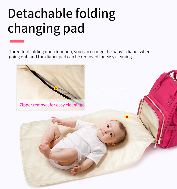 Multifunctional Adventure Diaper Bag Backpack With USB D Buckle Trailer Design