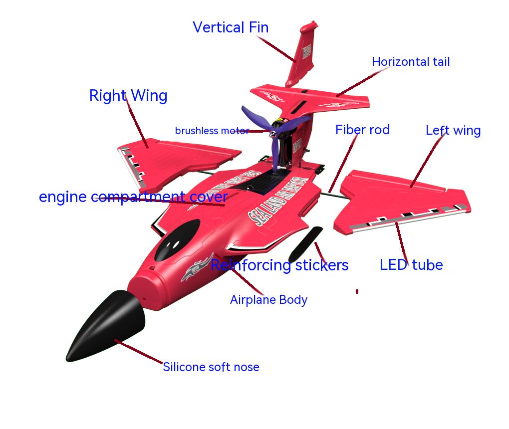 Outdoor H650 Fixed Wing Lightweight 3 In 1 Epp Foam Sea Land Air Long Range Radio Control Rc Aircraft Brushless Diy Fly Toy For Boys