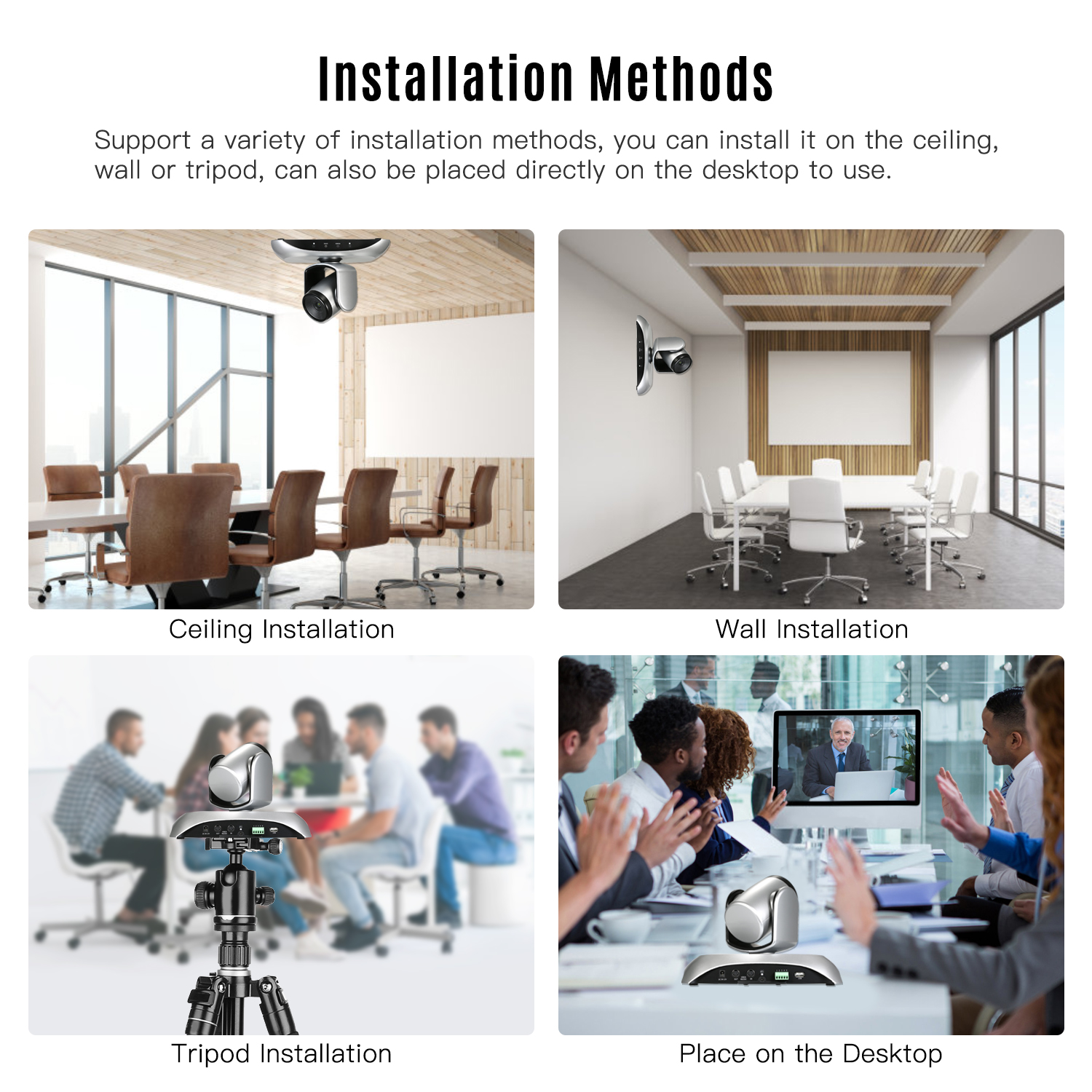 Windows 1080p HD All- In-One 10X Optical hdmi conference camera For live Meeting