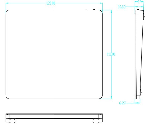 Standalone USB Touchpad Super Slim High Sensitive Ergonomic Tilt Design