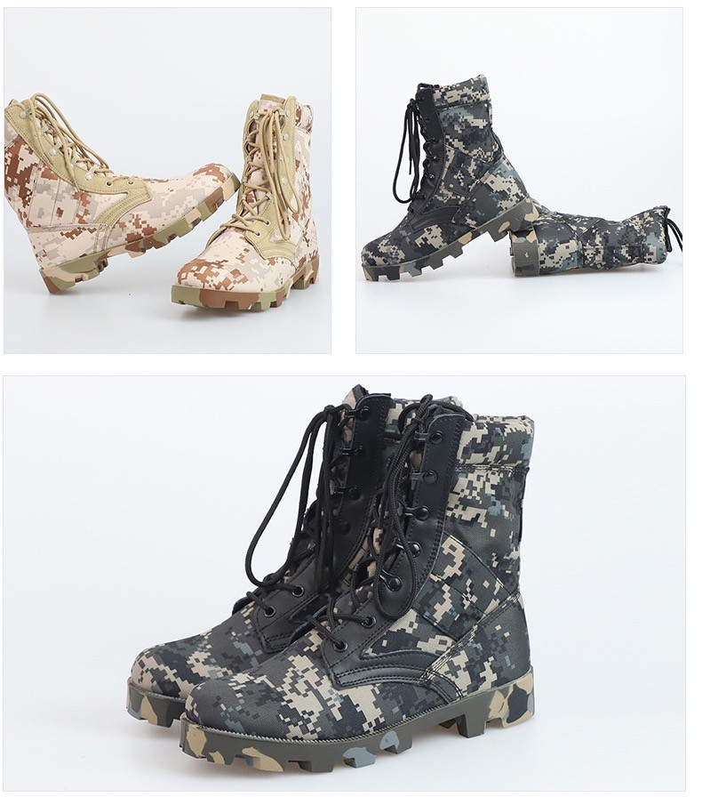 Factory Wholesale Camouflage Tactical Boots Outdoor Sports Hiking Camping Desert Boots